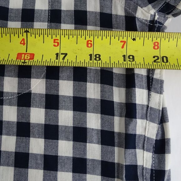 J Crew Slim Fit Blue Gingham Check Plaid Button Down Shirt Men Size M Long Slv - Picture 10 of 13